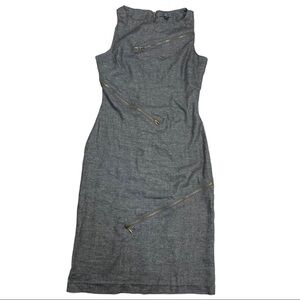 Alexander McQueen Linen Wool Blend Shift Dress 44